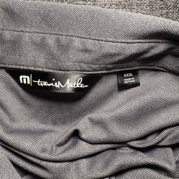 Travis Matthew gray short sleeve polo shirt with V logo Size XXXL - Picture 3 of 7